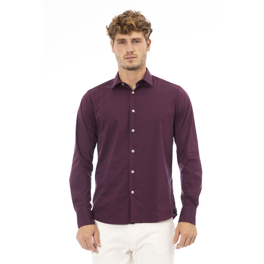 Red Cotton Men Shirt - SEHABRANDS