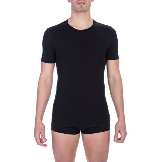 Black Cotton Men T-Shirt - SEHABRANDS