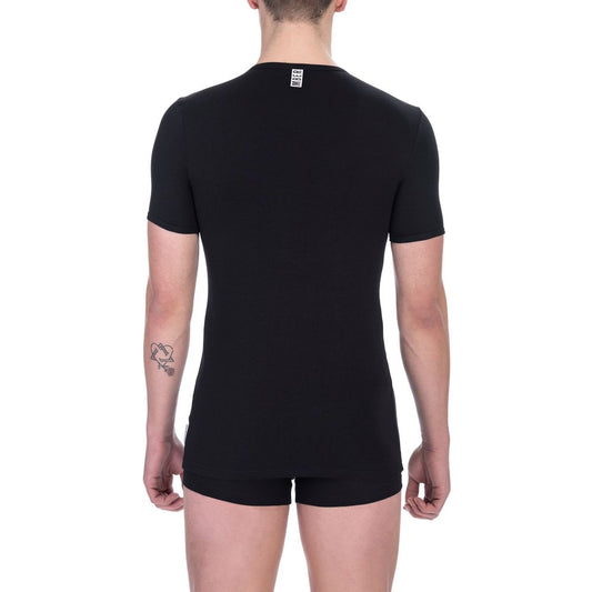 Black Cotton Men T-Shirt - SEHABRANDS