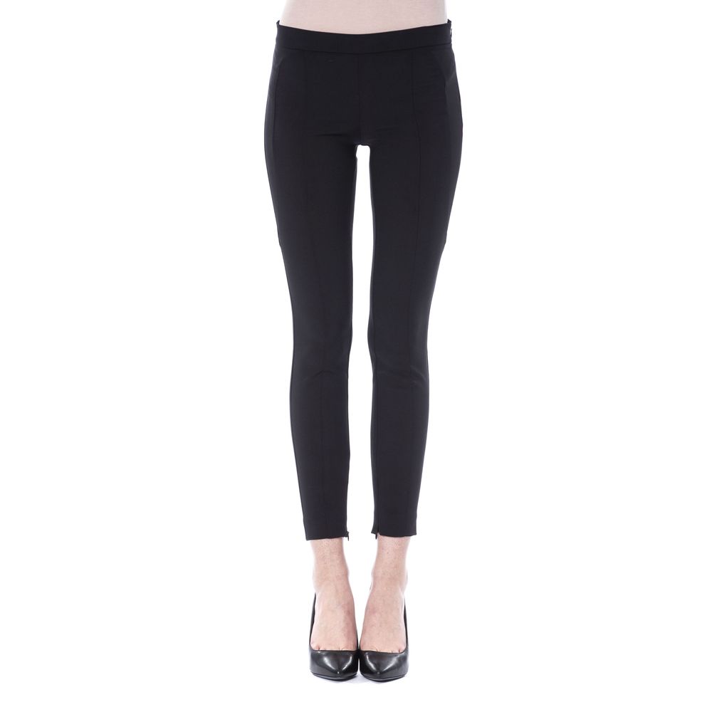 Black Polyester Women Pants - SEHABRANDS