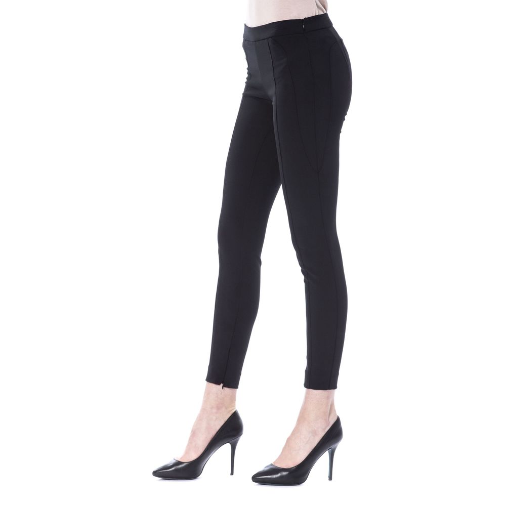 Black Polyester Women Pants - SEHABRANDS