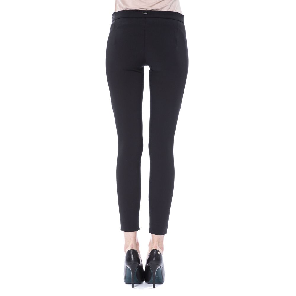 Black Polyester Women Pants - SEHABRANDS