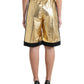 Dolce & Gabbana Elevated Elegance: High Waist Golden Shorts