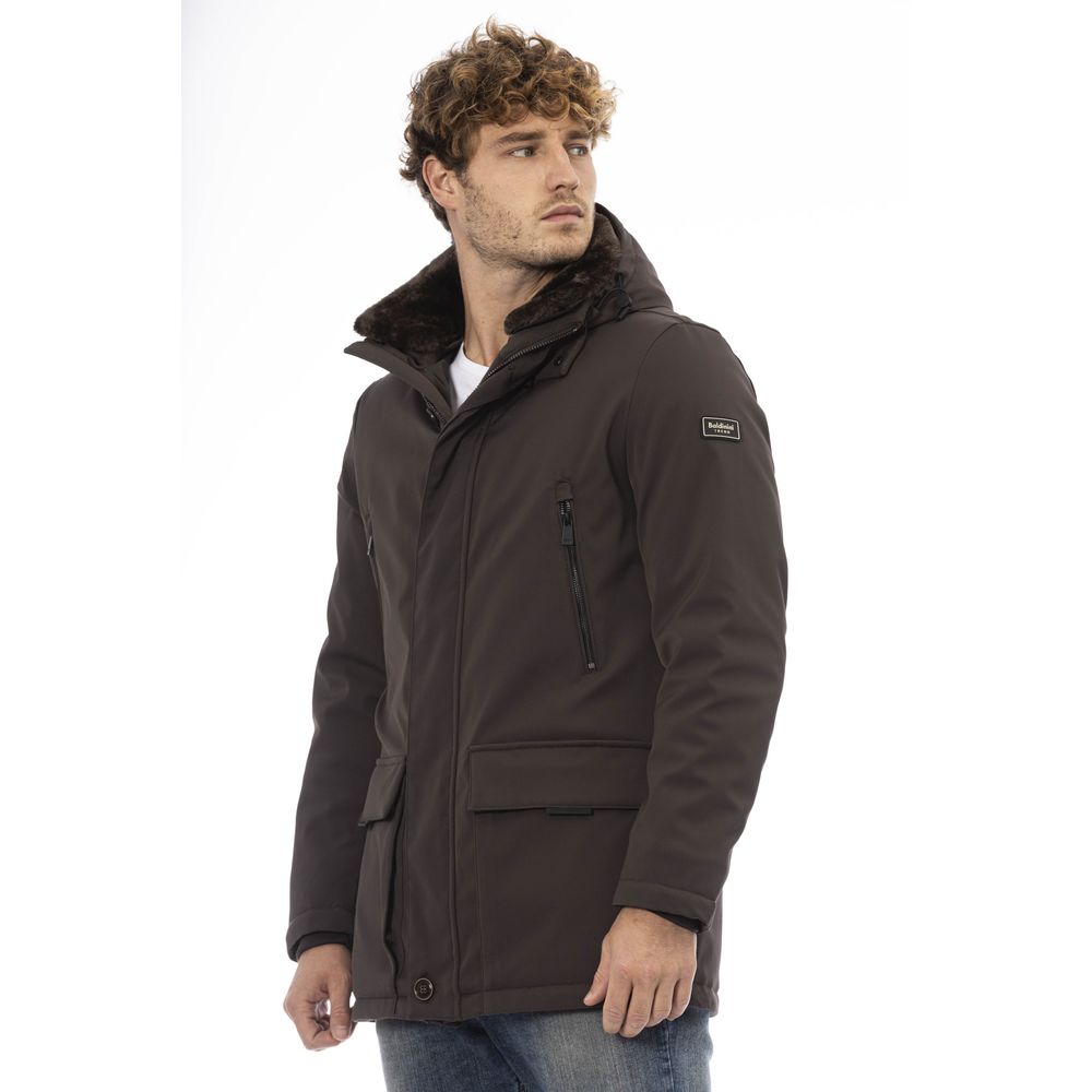 Brown Polyester Men Jacket - SEHABRANDS