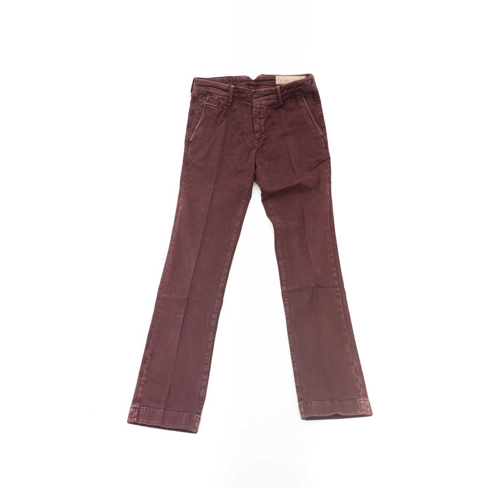 Burgundy Cotton Men Chino - SEHABRANDS