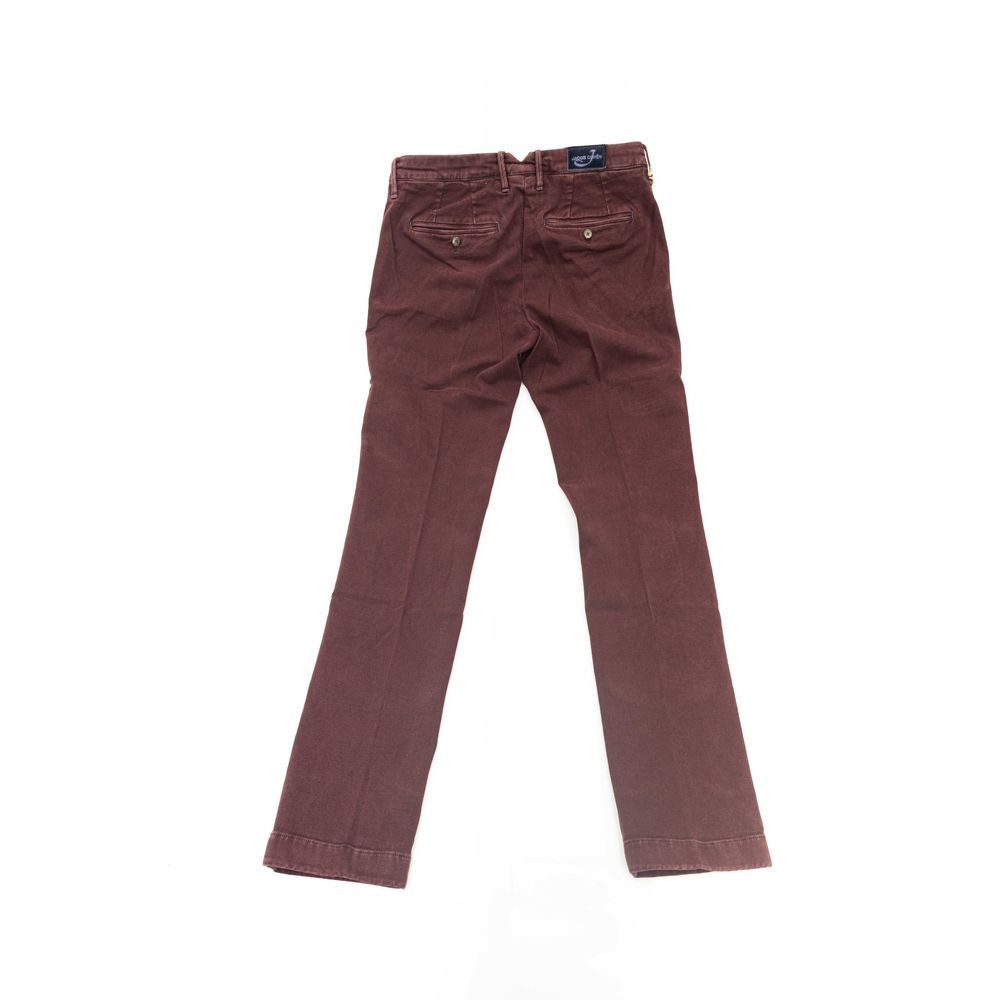 Burgundy Cotton Men Chino - SEHABRANDS