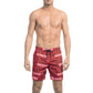 Red Polyester Men Swim Short - SEHABRANDS