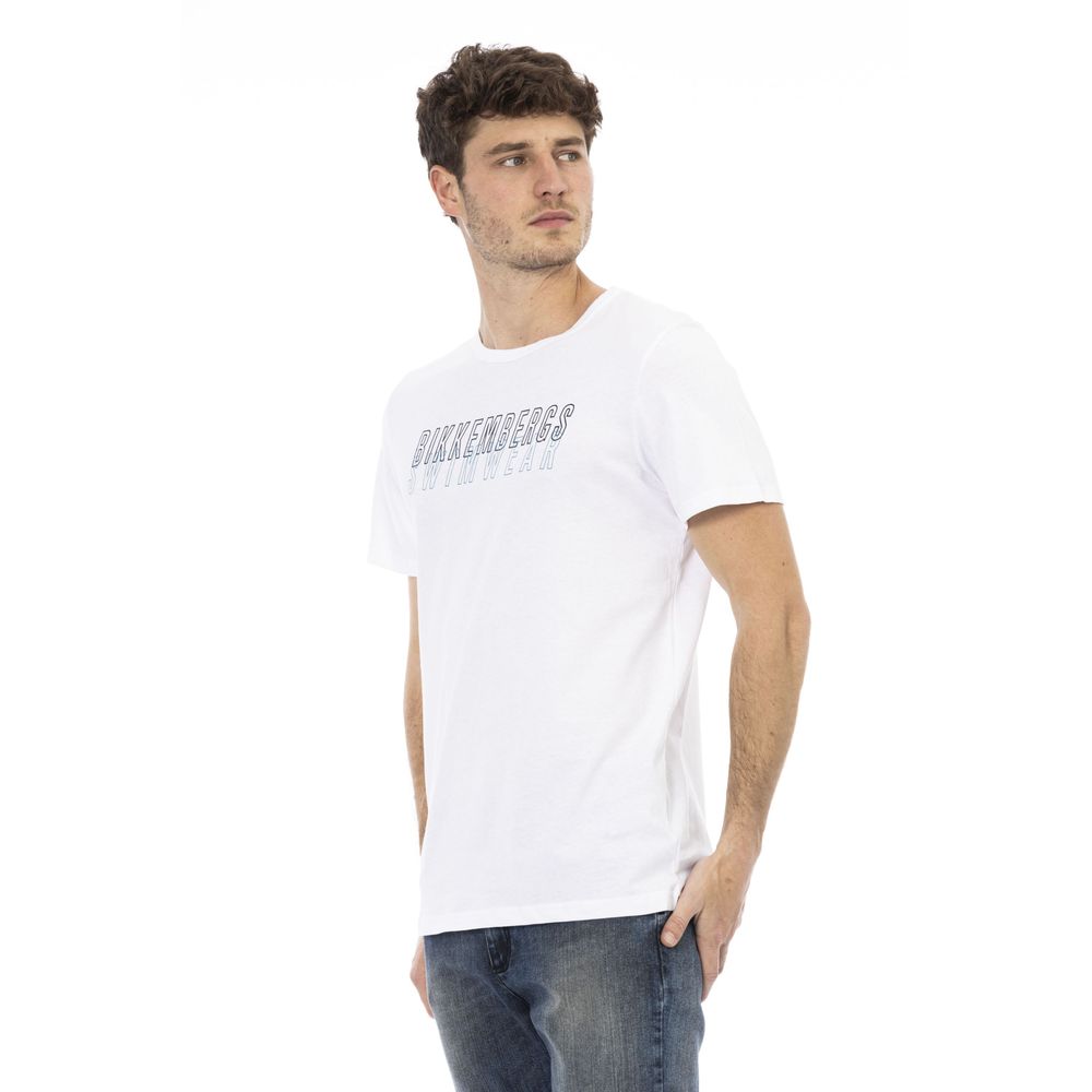 White Cotton Men T-Shirt - SEHABRANDS