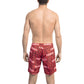 Red Polyester Men Swim Short - SEHABRANDS