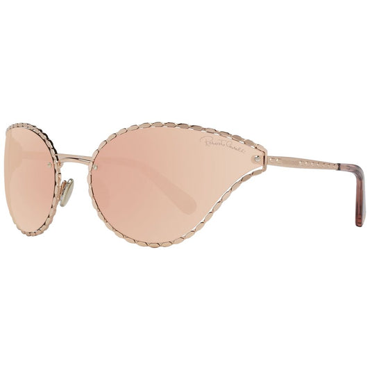 Rose Gold Oval Mirrored Sunglasses - SEHABRANDS