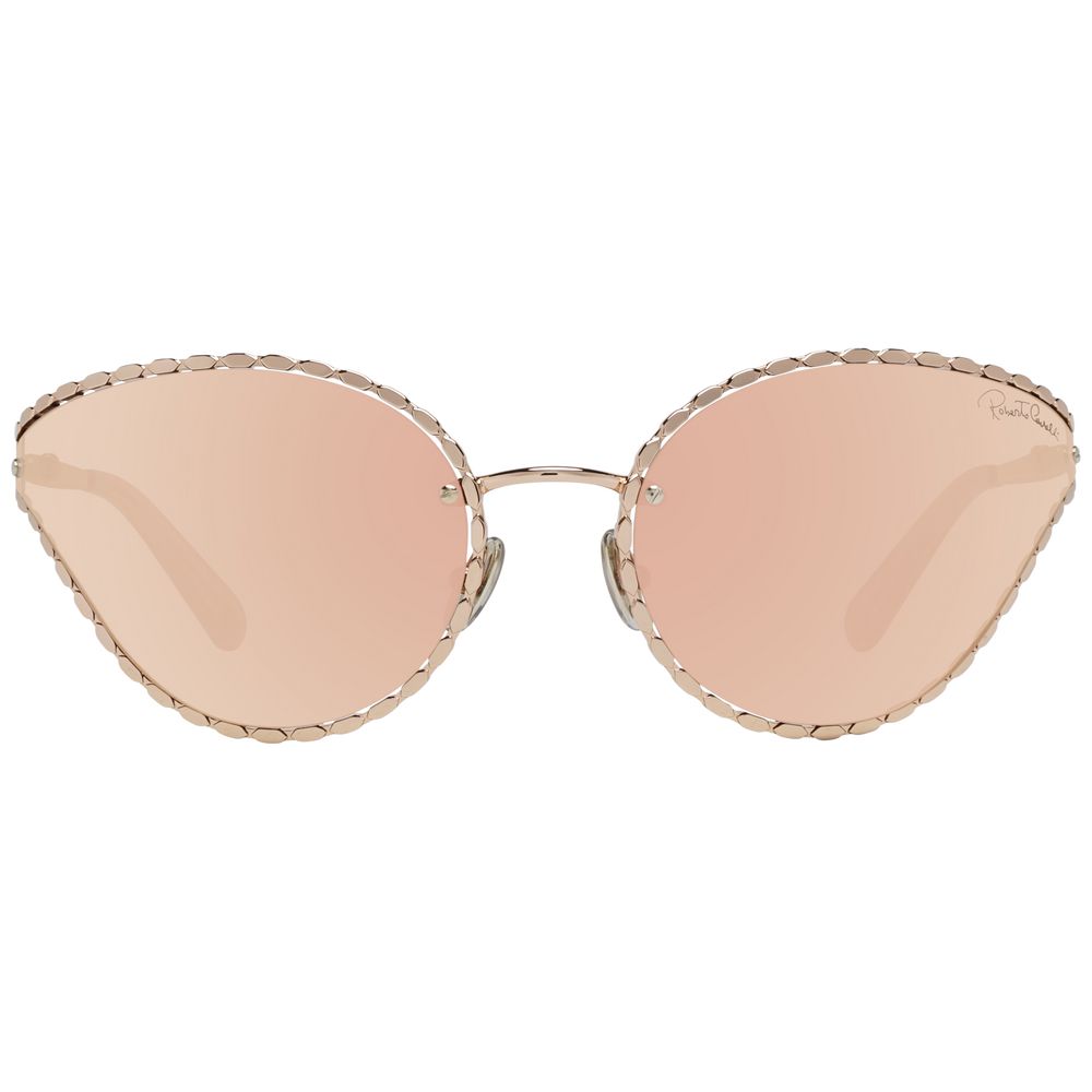 Rose Gold Oval Mirrored Sunglasses - SEHABRANDS