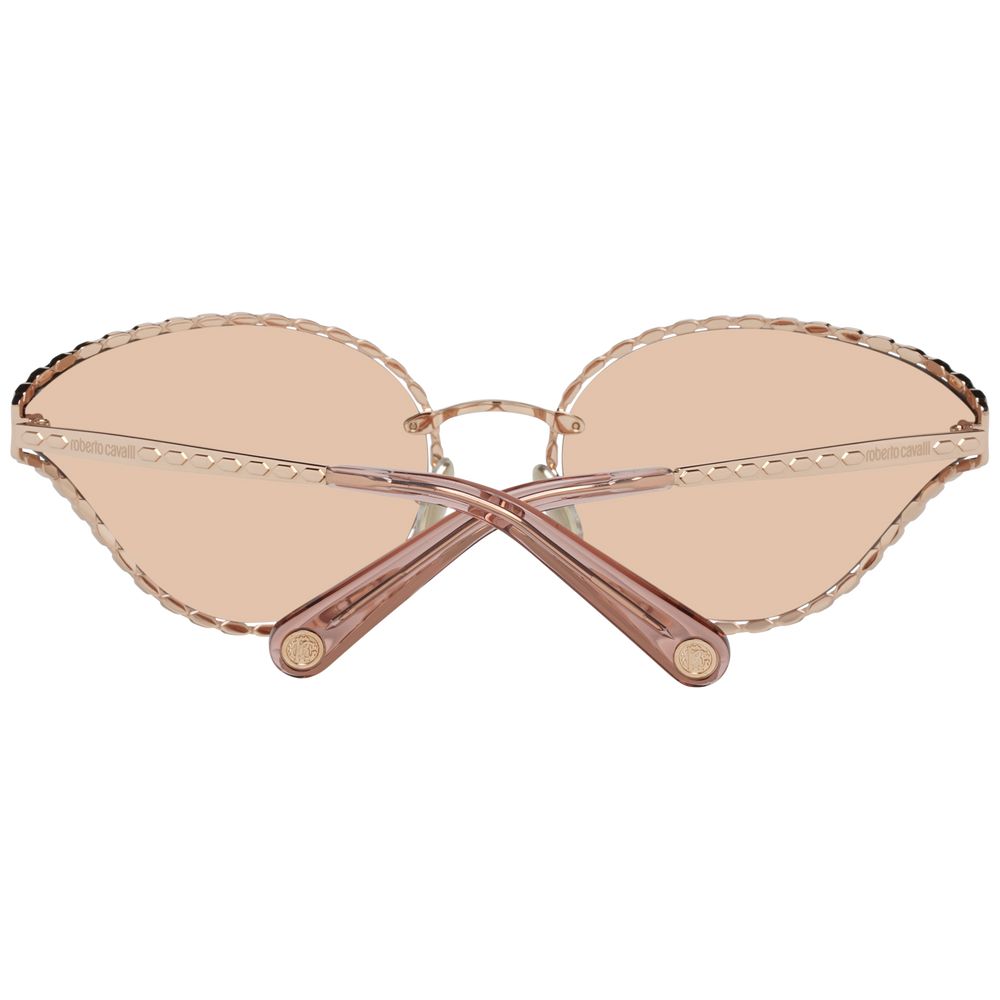 Rose Gold Oval Mirrored Sunglasses - SEHABRANDS