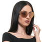 Rose Gold Oval Mirrored Sunglasses - SEHABRANDS