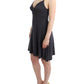 Chic Gray Knee-Length Spaghetti Strap Dress - SEHABRANDS