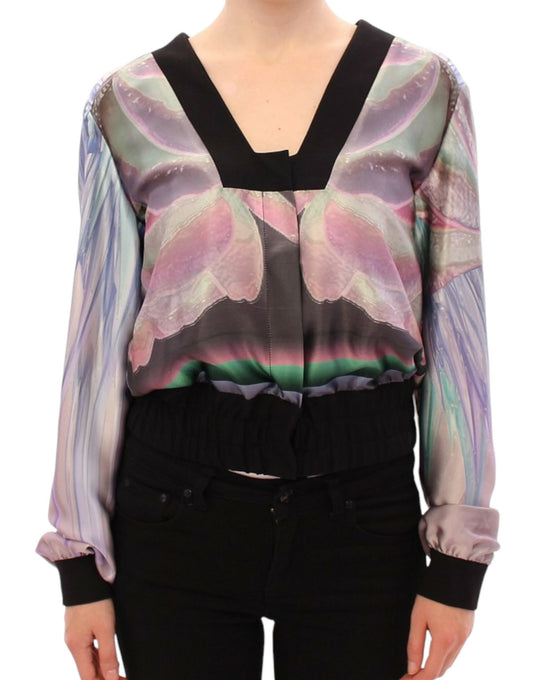 Multicolor Silk Blouse Jacket - SEHABRANDS