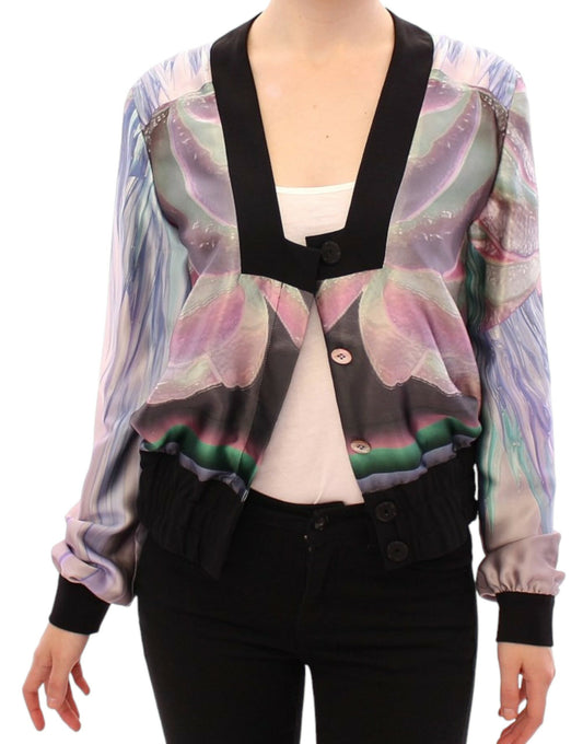 Multicolor Silk Blouse Jacket - SEHABRANDS