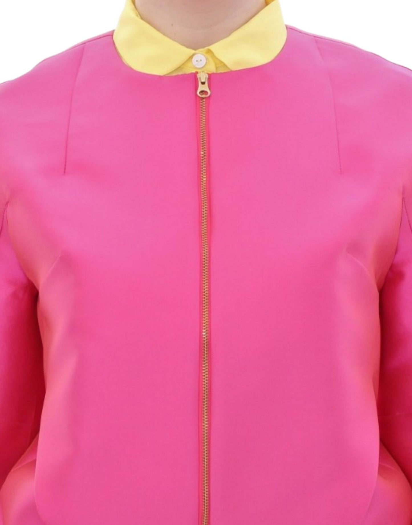 Elegant Pink Silk Blend Jacket - SEHABRANDS