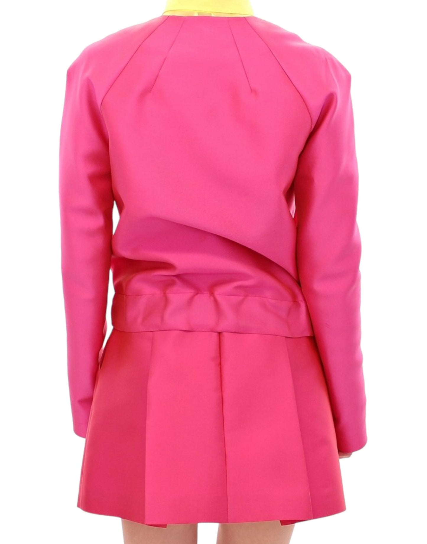 Elegant Pink Silk Blend Jacket - SEHABRANDS