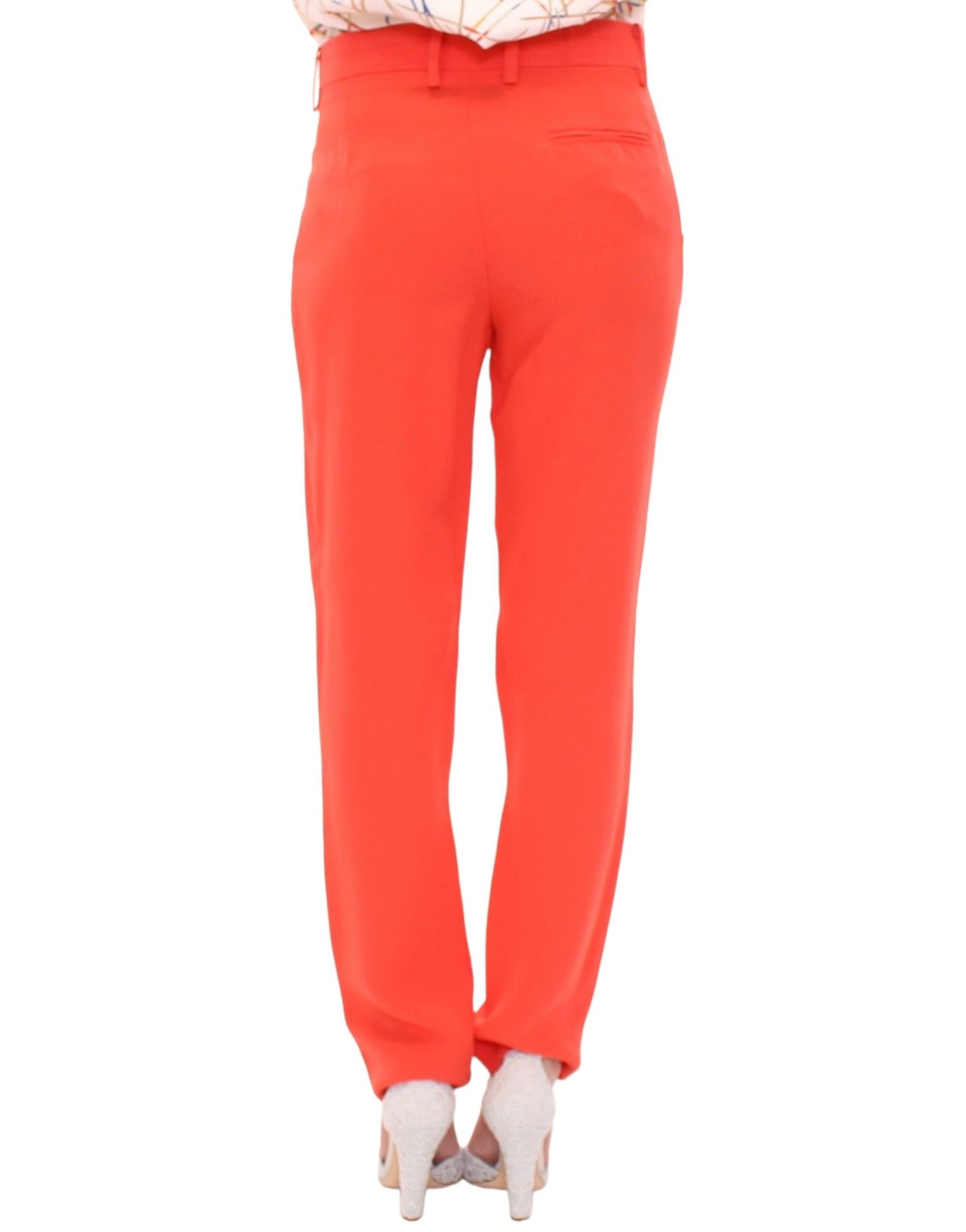 Chic Orange Boyfriend Pants - Italian Crafted - SEHABRANDS