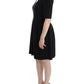 Elegant Black Short Sleeve Venus Dress - SEHABRANDS