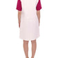 Chic White and Pink Shift Robot Dress - SEHABRANDS