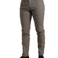 Dolce & Gabbana Elegant Brown Cotton Stretch Skinny Pants