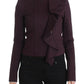 Elegant Purple Cotton Blend Blazer - SEHABRANDS