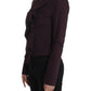 Elegant Purple Cotton Blend Blazer - SEHABRANDS