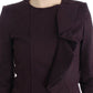 Elegant Purple Cotton Blend Blazer - SEHABRANDS