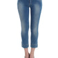 Chic Blue Capri Jeans for Elegant Summers - SEHABRANDS