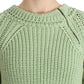 Chic Green Cropped Cotton Sweater - SEHABRANDS