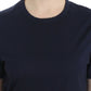 Elegant Blue Cotton Sweater - SEHABRANDS