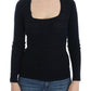 Chic Blue Wool Blend Sweater - SEHABRANDS