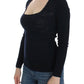 Chic Blue Wool Blend Sweater - SEHABRANDS