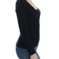 Chic Blue Wool Blend Sweater - SEHABRANDS