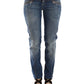 Chic Slim-Fit Blue Denim Jeans - SEHABRANDS