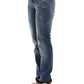 Chic Slim-Fit Blue Denim Jeans - SEHABRANDS