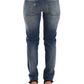 Chic Slim-Fit Blue Denim Jeans - SEHABRANDS