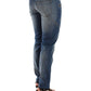 Chic Slim-Fit Blue Denim Jeans - SEHABRANDS