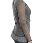 Elegant Gray Wool Blend Deep V-neck Sweater - SEHABRANDS