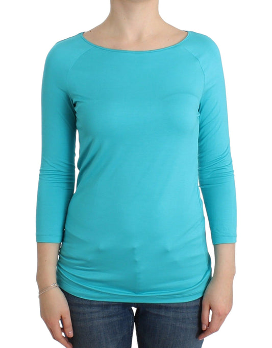 Elegant Blue Modal Blend Top - SEHABRANDS