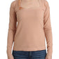 Chic Striped Wool Blend Orange Sweater - SEHABRANDS