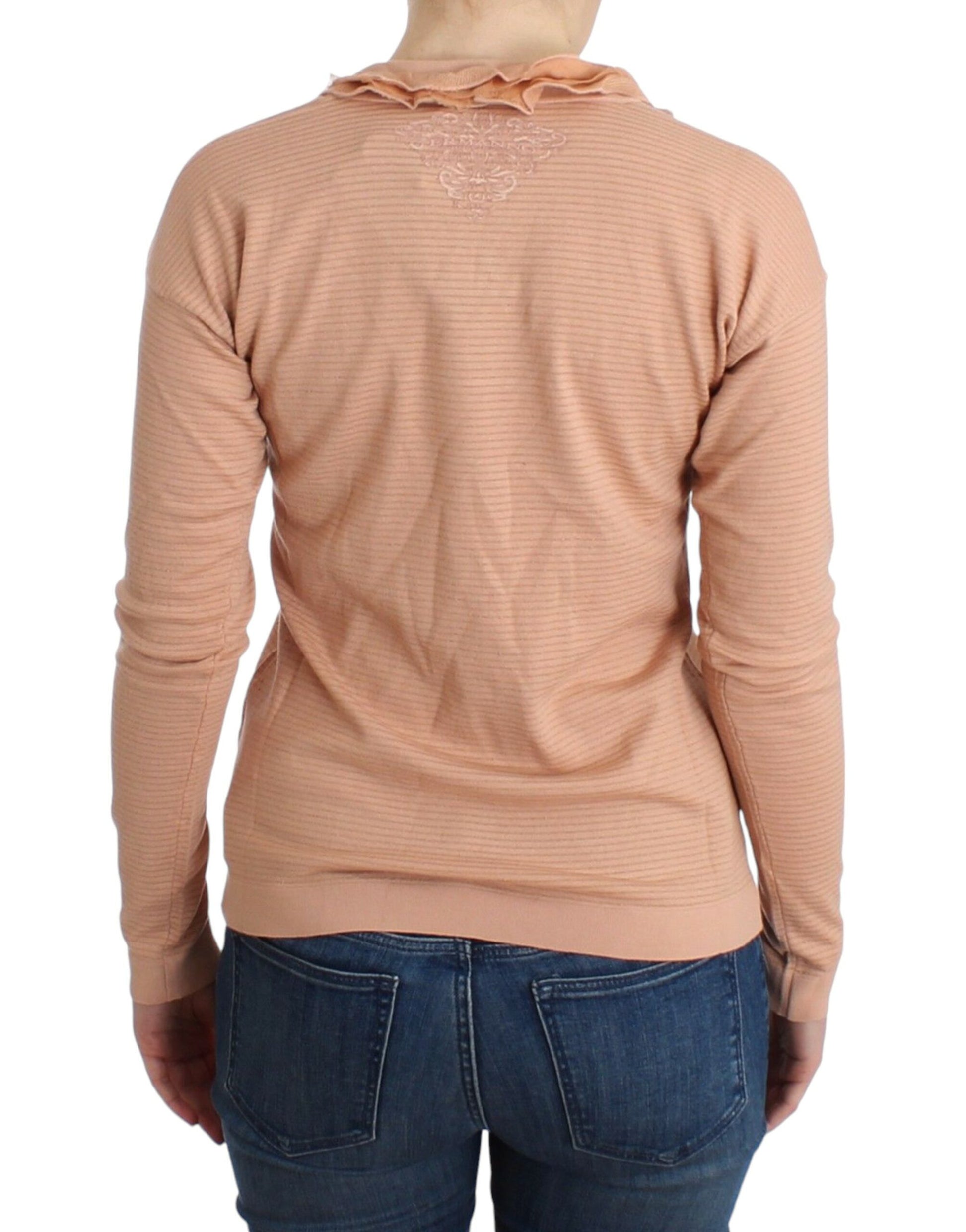 Chic Striped Wool Blend Orange Sweater - SEHABRANDS