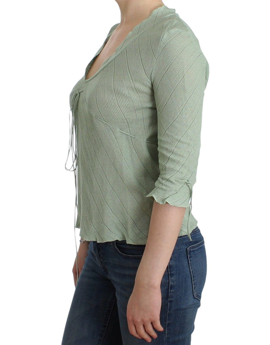 Chic Green Knitted Top – Ethereal Elegance - SEHABRANDS