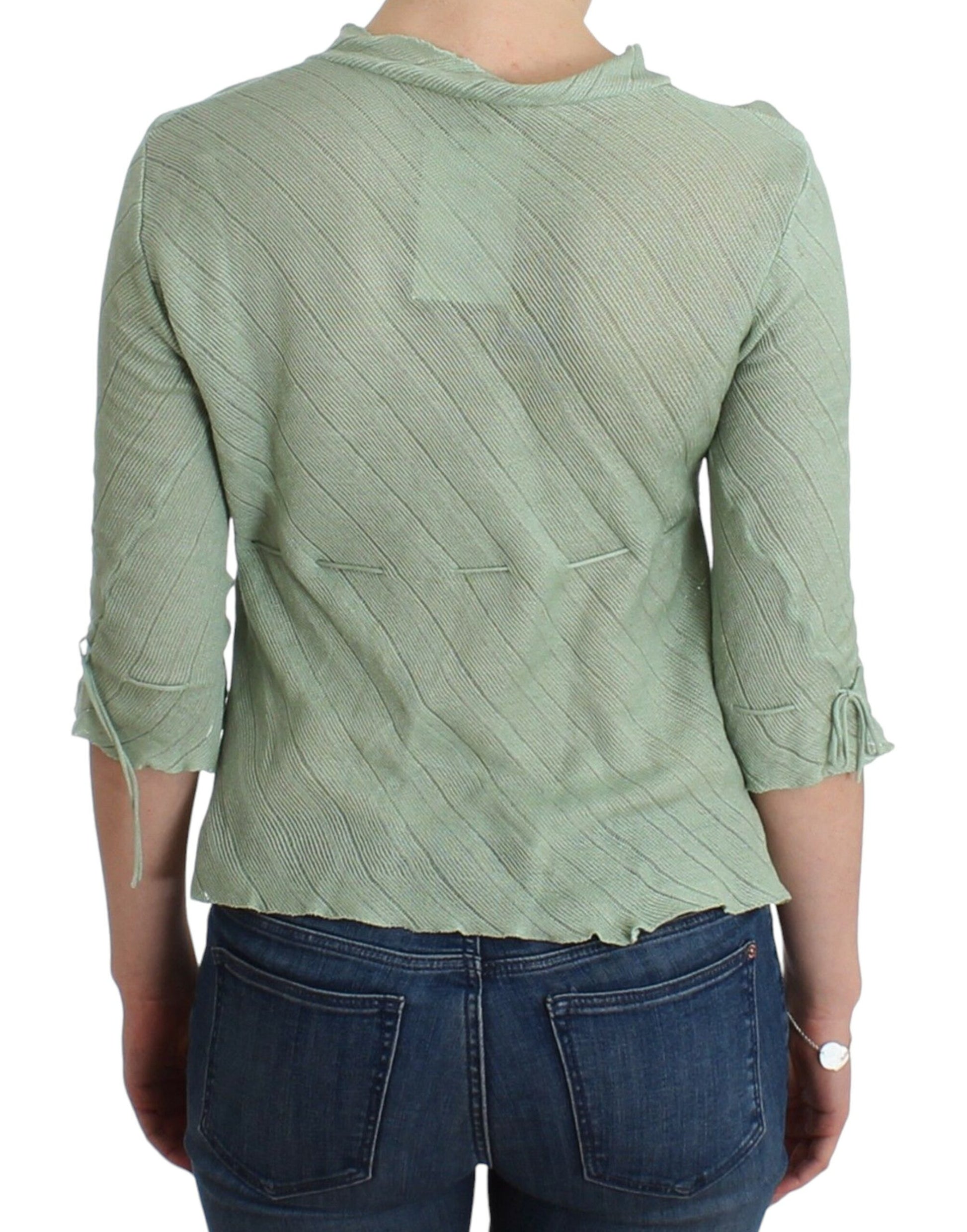 Chic Green Knitted Top – Ethereal Elegance - SEHABRANDS