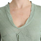 Chic Green Knitted Top – Ethereal Elegance - SEHABRANDS