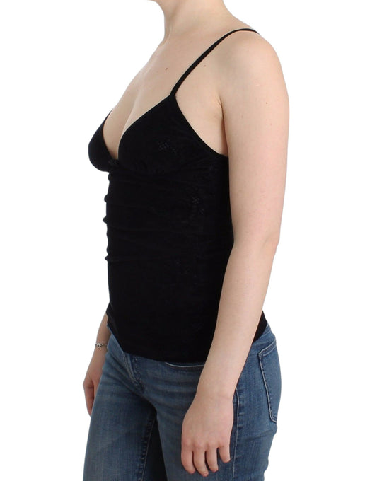 Elegant Black Cami Lingerie Top - SEHABRANDS