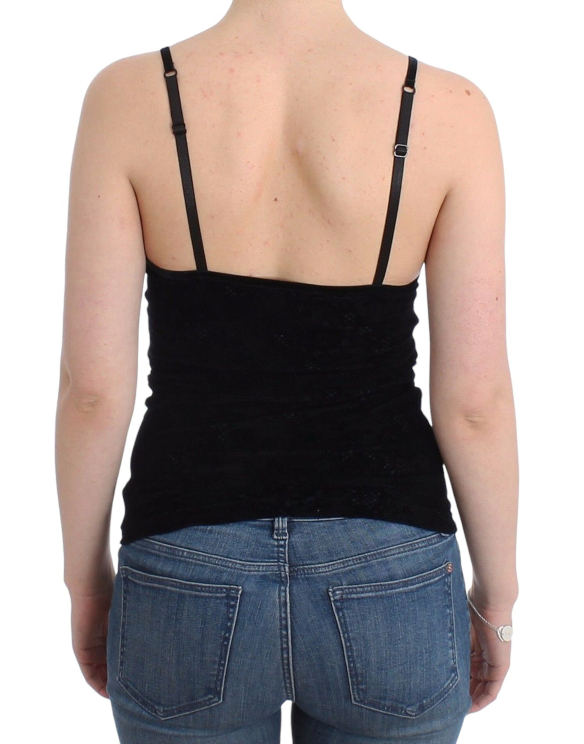 Elegant Black Cami Lingerie Top - SEHABRANDS