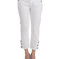 Chic White Cropped Jeans for Sophisticated Style - SEHABRANDS