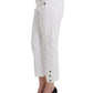 Chic White Cropped Jeans for Sophisticated Style - SEHABRANDS